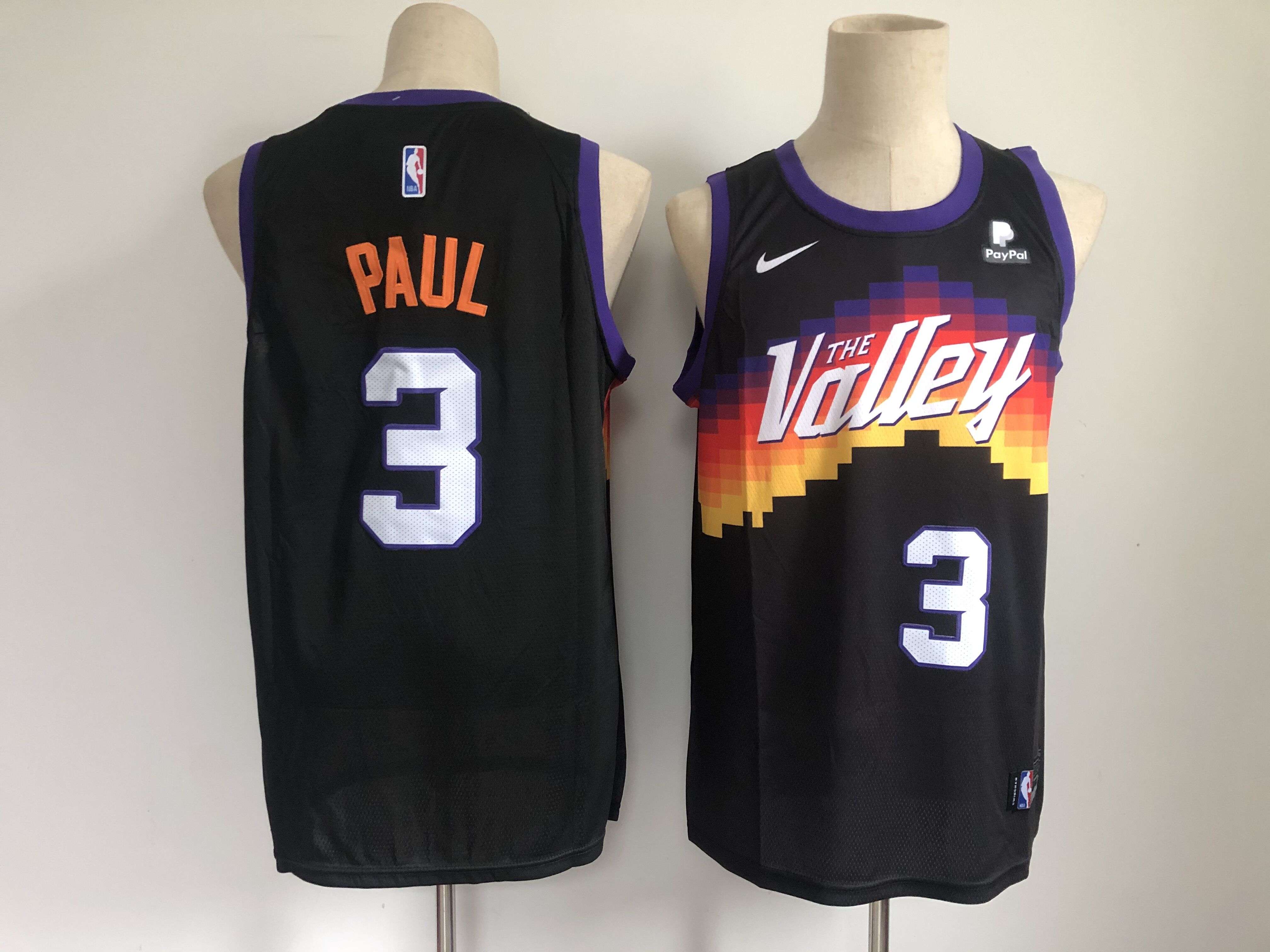 Men Phoenix Suns #3 Paul Black Nike City Edition NBA Jerseys